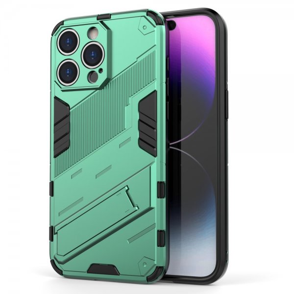 iPhone 15 Pro Cover med Stativ Grøn
