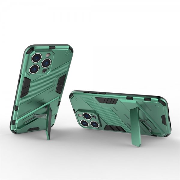 iPhone 15 Pro Cover med Stativ Grøn