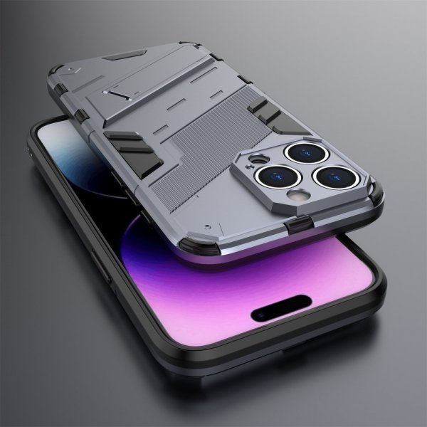 iPhone 15 Pro Cover med Stativ Mørkeblå