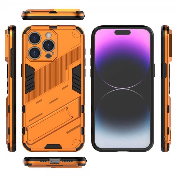 iPhone 15 Pro Cover med Stativ Orange