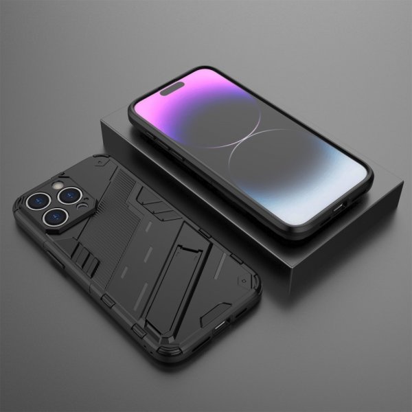 iPhone 15 Pro Cover med Støtteben Sort