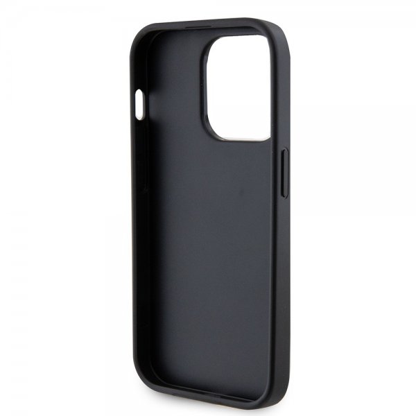 Guess iPhone 15 Pro Cover Metal Logo Rhinsten Sort