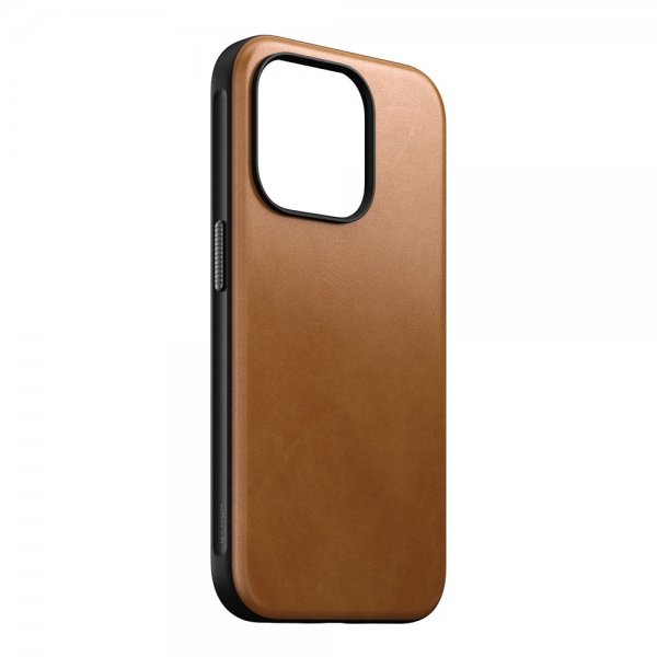 Nomad iPhone 15 Pro Cover Modern Leather Case English Tan