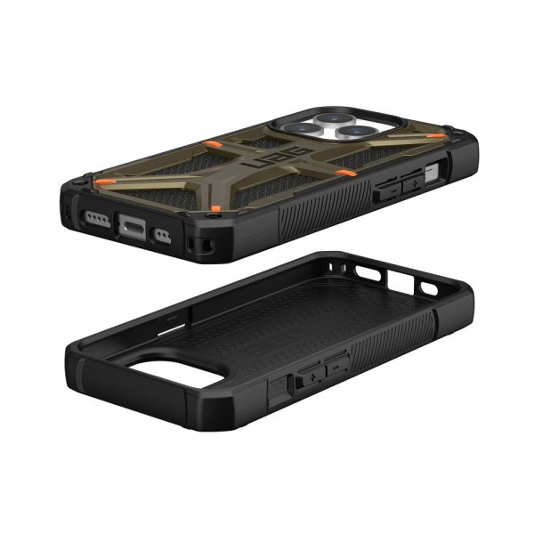 Urban Armor Gear (UAG) iPhone 15 Pro Cover Monarch Kevlar Element Green