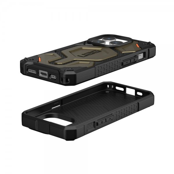 Urban Armor Gear (UAG) iPhone 15 Pro Cover Monarch Pro MagSafe Kevlar Element Green
