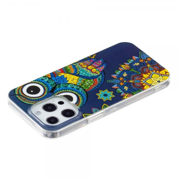 iPhone 15 Pro Cover Motiv Blå Ugle