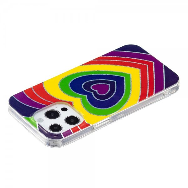 iPhone 15 Pro Cover Motiv Hjerte mønster