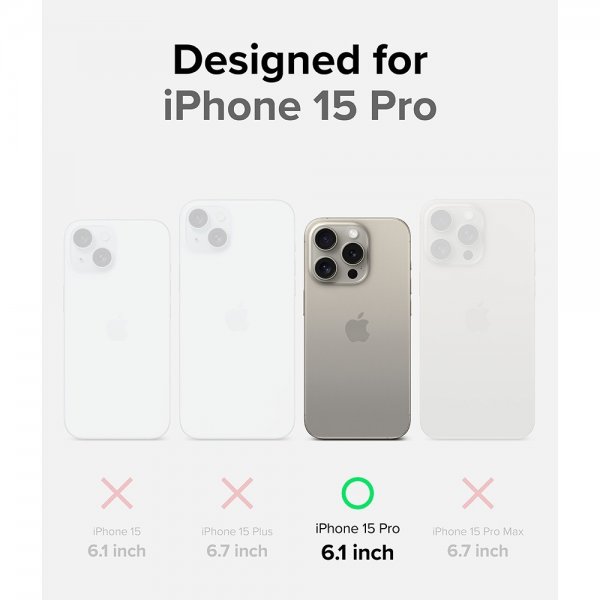 Ringke iPhone 15 Pro Cover Onyx Grå