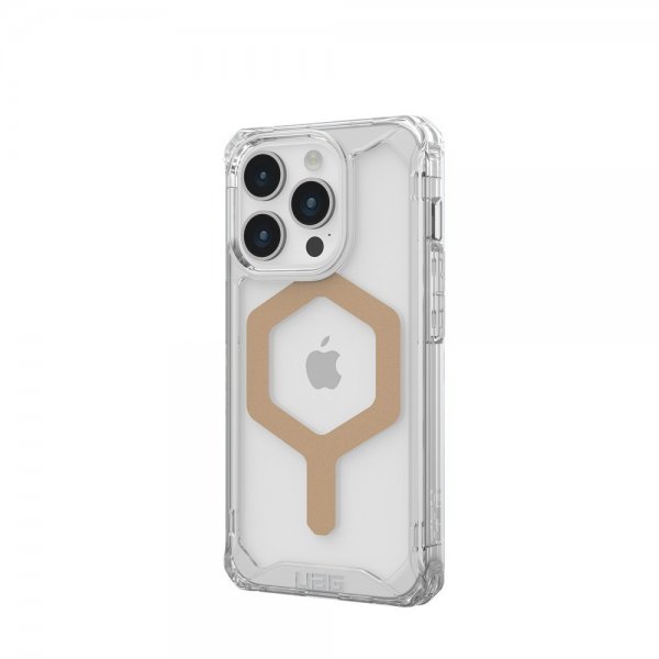 Urban Armor Gear (UAG) iPhone 15 Pro Cover Plyo MagSafe Ice Guld