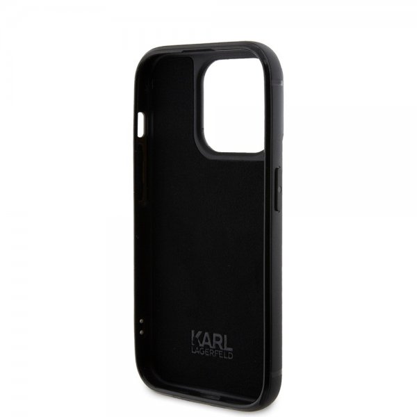 Karl Lagerfeld iPhone 15 Pro Cover Rhinestone Sølv