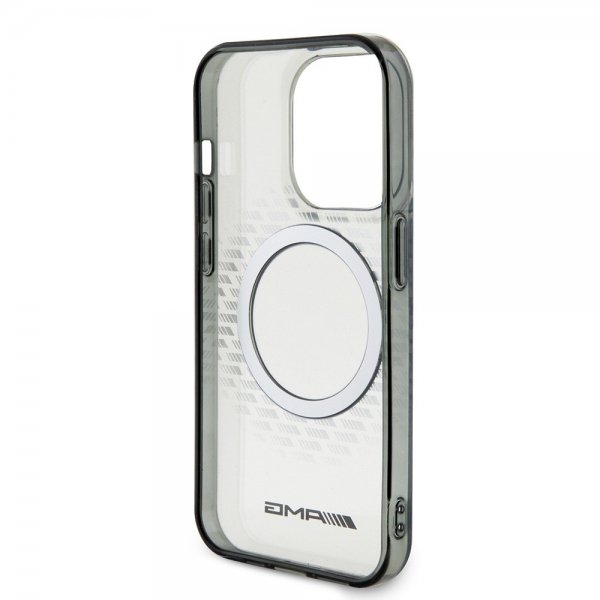 Mercedes Benz iPhone 15 Pro Cover Rhombus Pattern MagSafe AMG Transparent
