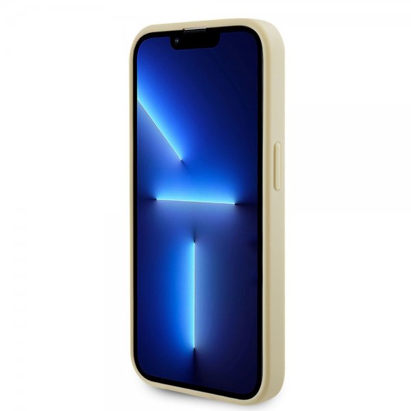 Guess iPhone 15 Pro Cover Saffiano MagSafe Beige