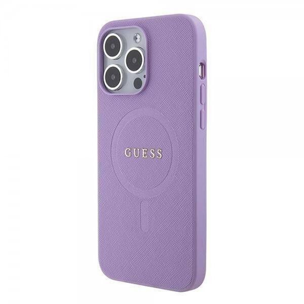 Guess iPhone 15 Pro Cover Saffiano MagSafe Lilla