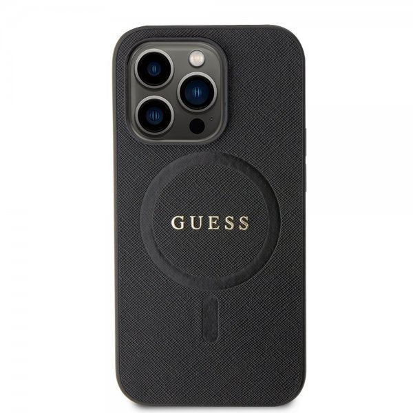 Guess iPhone 15 Pro Cover Saffiano MagSafe Sort