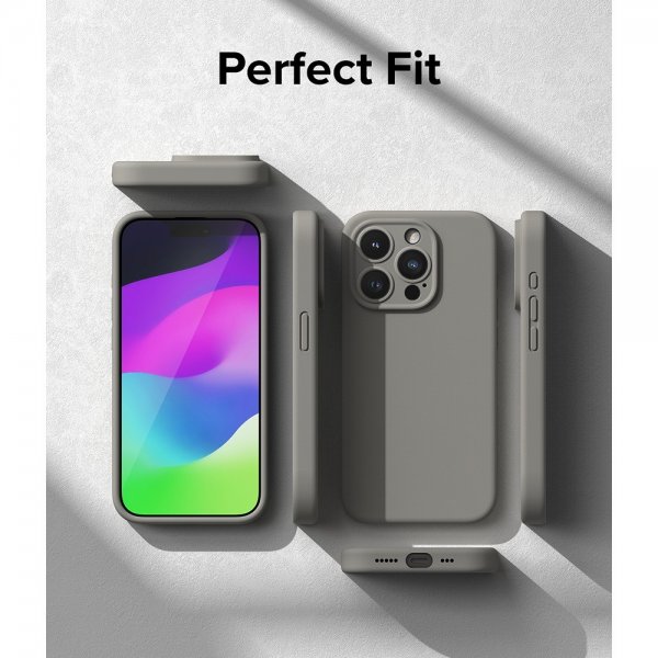 Ringke iPhone 15 Pro Cover Silikone Magnetisk Grå