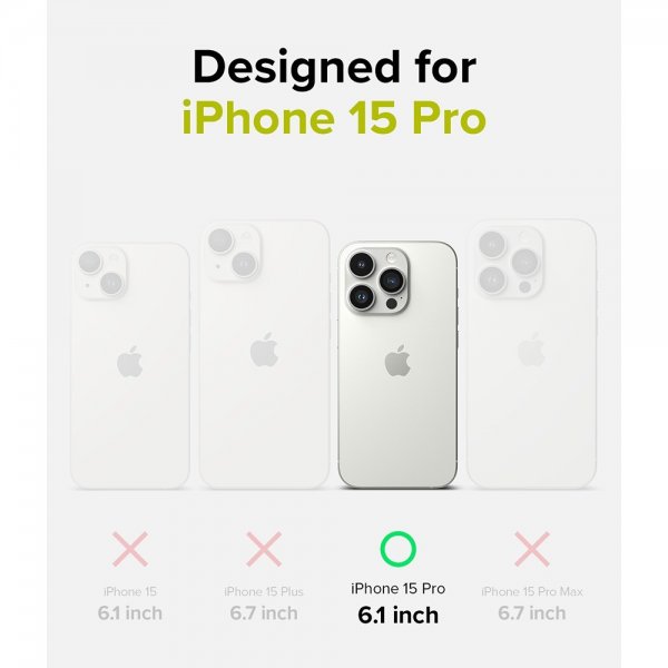 Ringke iPhone 15 Pro Cover Silikone Magnetisk Sunny Lime