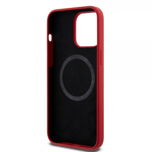 Ferrari iPhone 15 Pro Cover Silikone MagSafe Rød