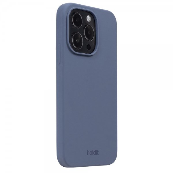 Holdit iPhone 15 Pro Cover Silikone Pacific Blue