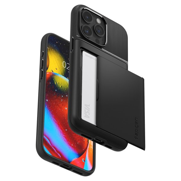 Spigen iPhone 15 Pro Cover Slim Armor CS Sort