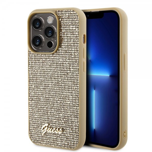 Guess iPhone 15 Pro Cover Square Mirror Guld