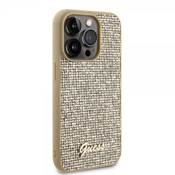 Guess iPhone 15 Pro Cover Square Mirror Guld