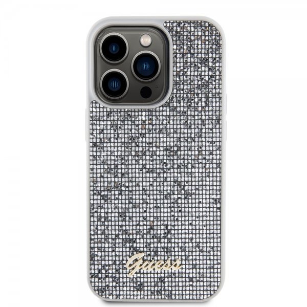 Guess iPhone 15 Pro Cover Square Mirror Silver