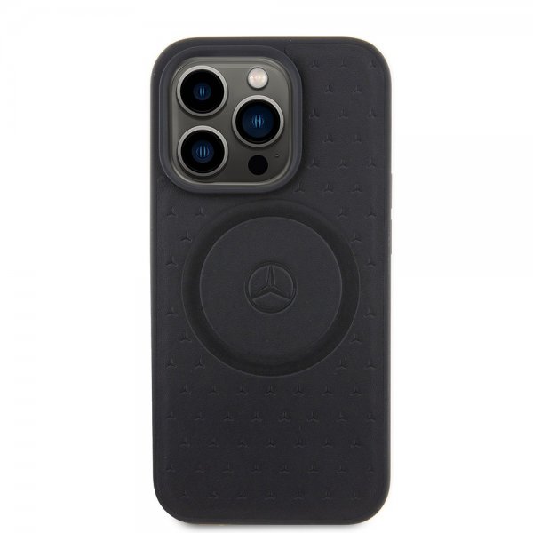Mercedes Benz iPhone 15 Pro Cover Star Pattern MagSafe Sort