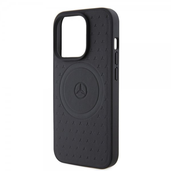 Mercedes Benz iPhone 15 Pro Cover Star Pattern MagSafe Sort