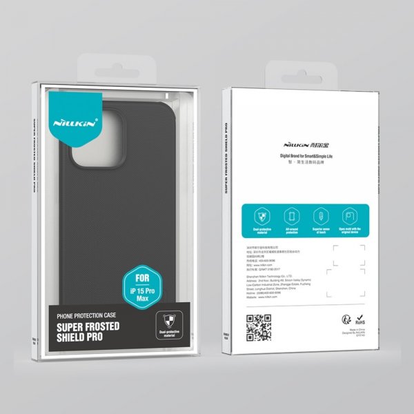 Nillkin iPhone 15 Pro Cover Super Frosted Shield Pro Grøn