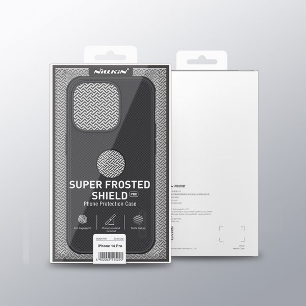 Nillkin iPhone 15 Pro Cover Super Frosted Shield Pro Logo Hul Blå
