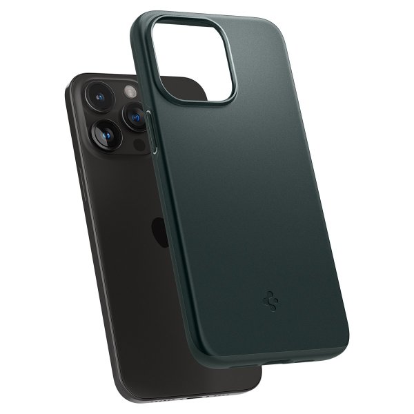 Spigen iPhone 15 Pro Cover Thin Fit Abyss Green