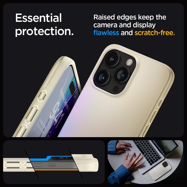 Spigen iPhone 15 Pro Cover Thin Fit Mute Beige