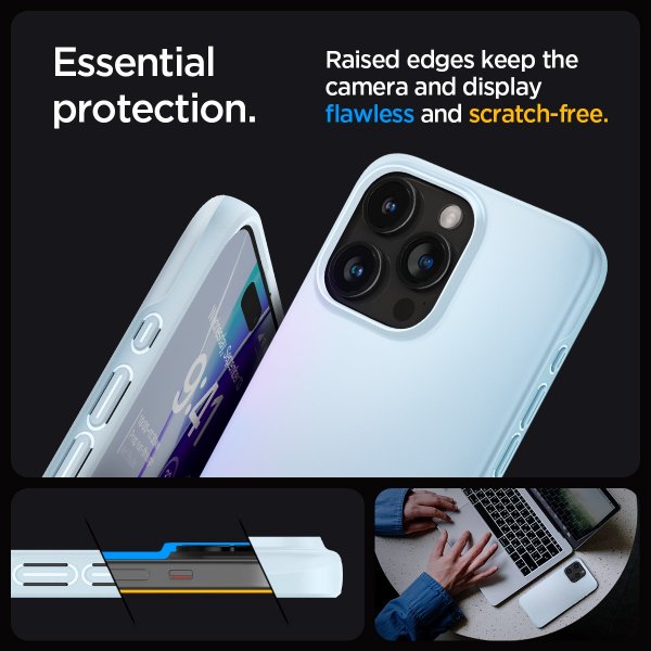 Spigen iPhone 15 Pro Cover Thin Fit Mute Blue