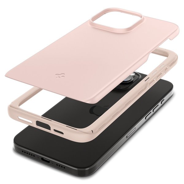 Spigen iPhone 15 Pro Cover Thin Fit Pink Sand