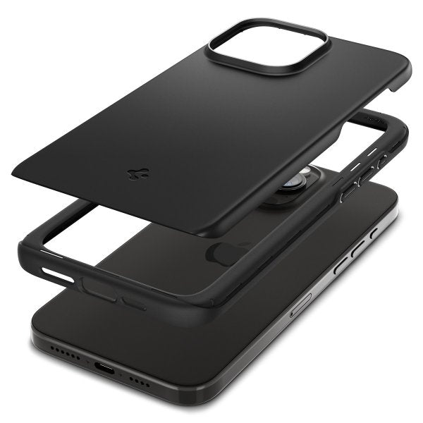 Spigen iPhone 15 Pro Cover Thin Fit Sort