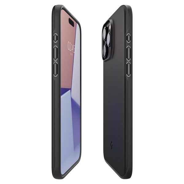 Spigen iPhone 15 Pro Cover Thin Fit Sort