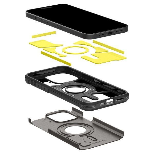 Spigen iPhone 15 Pro Cover Tough Armor MagFit Gunmetal