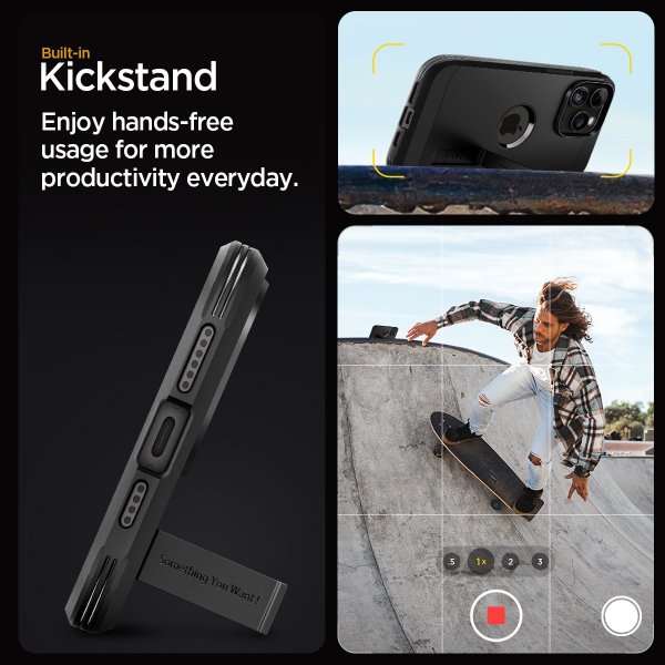 Spigen iPhone 15 Pro Cover Tough Armor MagFit Sort