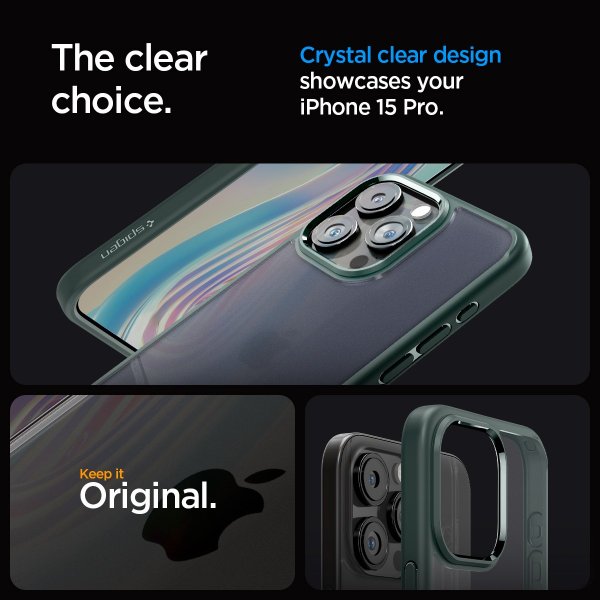 Spigen iPhone 15 Pro Cover Ultra Hybrid Frost Green