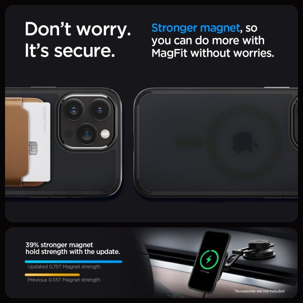 Spigen iPhone 15 Pro Cover Ultra Hybrid MagFit Frost Black