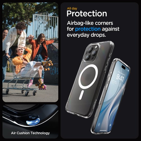 Spigen iPhone 15 Pro Cover Ultra Hybrid MagFit Frost Clear