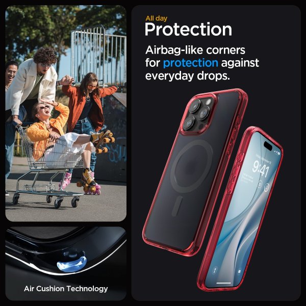 Spigen iPhone 15 Pro Cover Ultra Hybrid MagFit Frost Deep Red