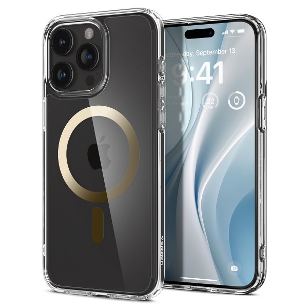 Spigen iPhone 15 Pro Cover Ultra Hybrid MagFit Guld