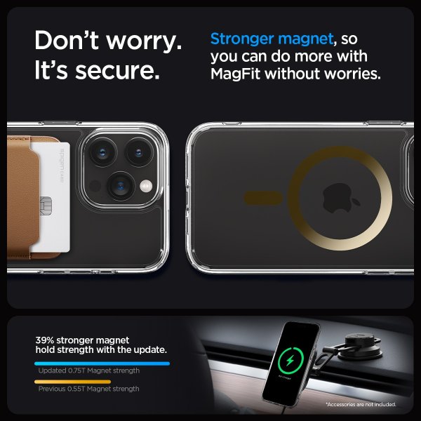 Spigen iPhone 15 Pro Cover Ultra Hybrid MagFit Guld