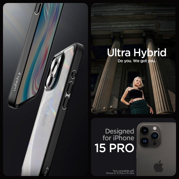 Spigen iPhone 15 Pro Cover Ultra Hybrid Mat Matsort