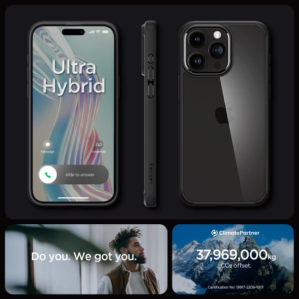 Spigen iPhone 15 Pro Cover Ultra Hybrid Mat Matsort
