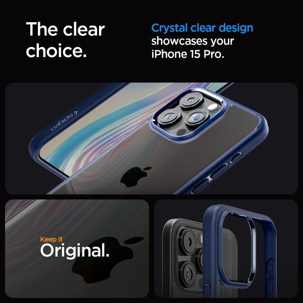 Spigen iPhone 15 Pro Cover Ultra Hybrid Navy Blue
