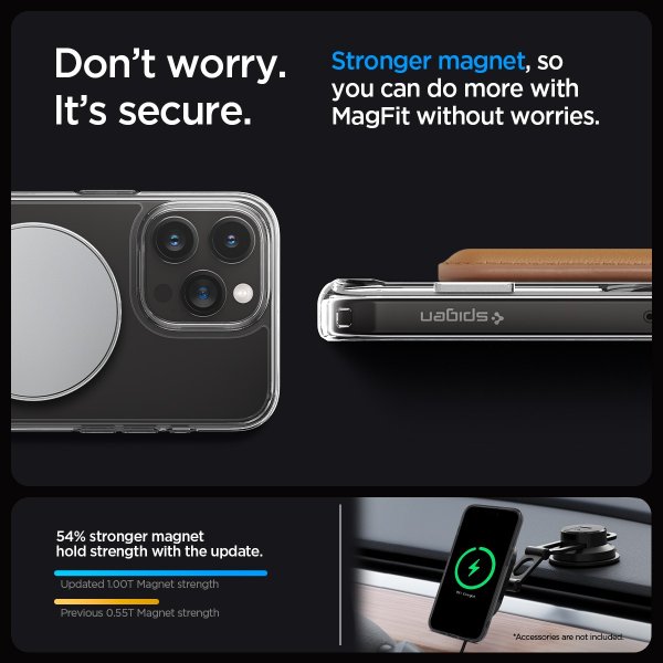 Spigen iPhone 15 Pro Cover Ultra Hybrid S MagFit Crystal Clear