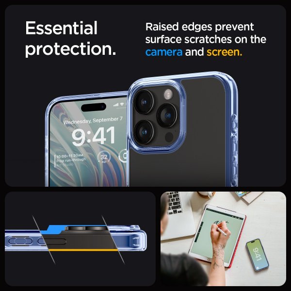 Spigen iPhone 15 Pro Cover Ultra Hybrid Sky Crystal