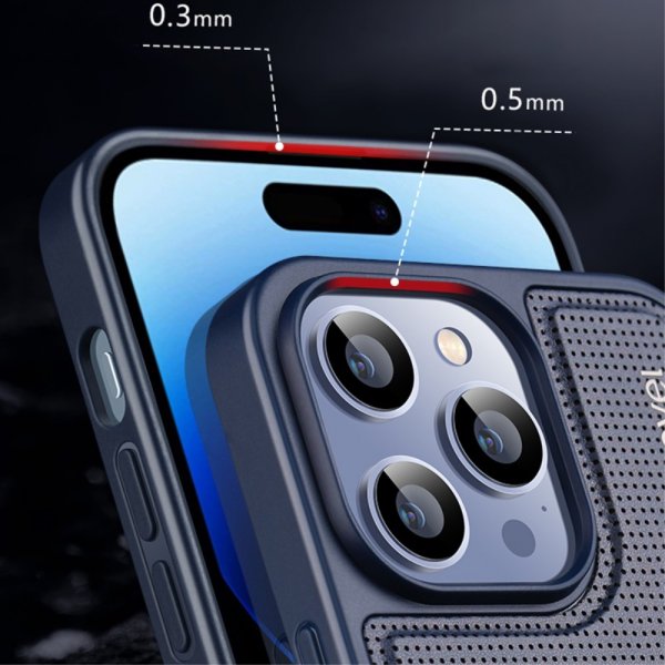 X-Level iPhone 15 Pro Cover V-shape Blå